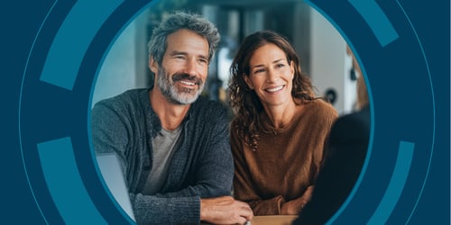 Couple consults with their attorney