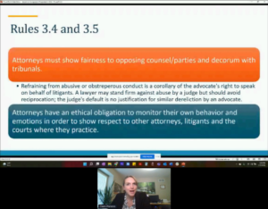 Claire E. Parsons presenting at Legal Up 2022