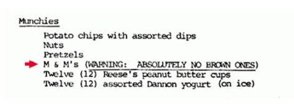 No brown M&Ms