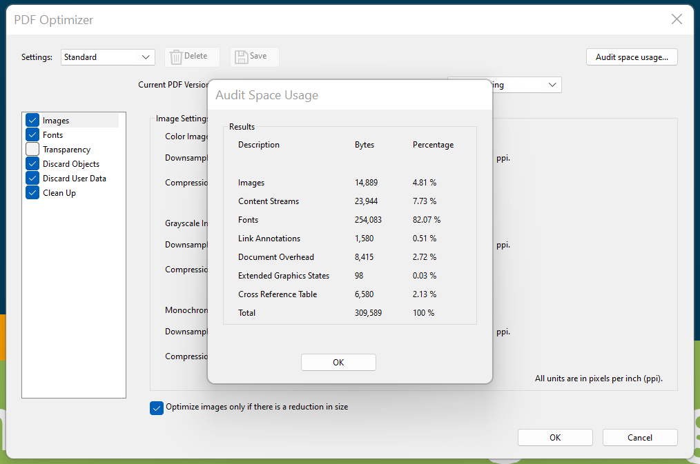 using adobe pdf optimizer