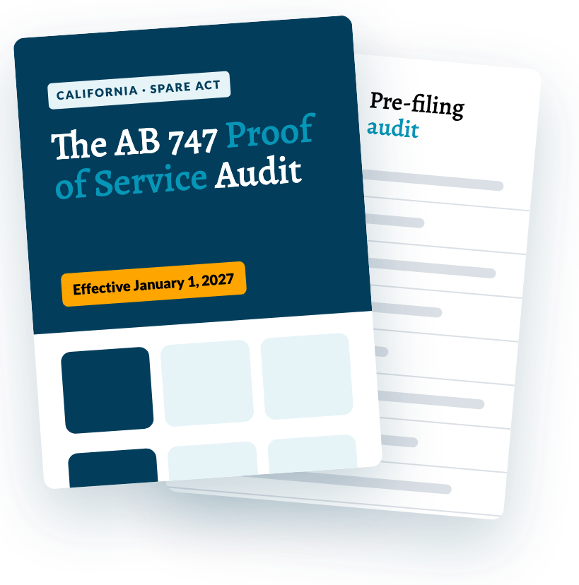 Pages from the AB 747 Proof of Service Audit